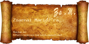 Zsarnai Marióra névjegykártya